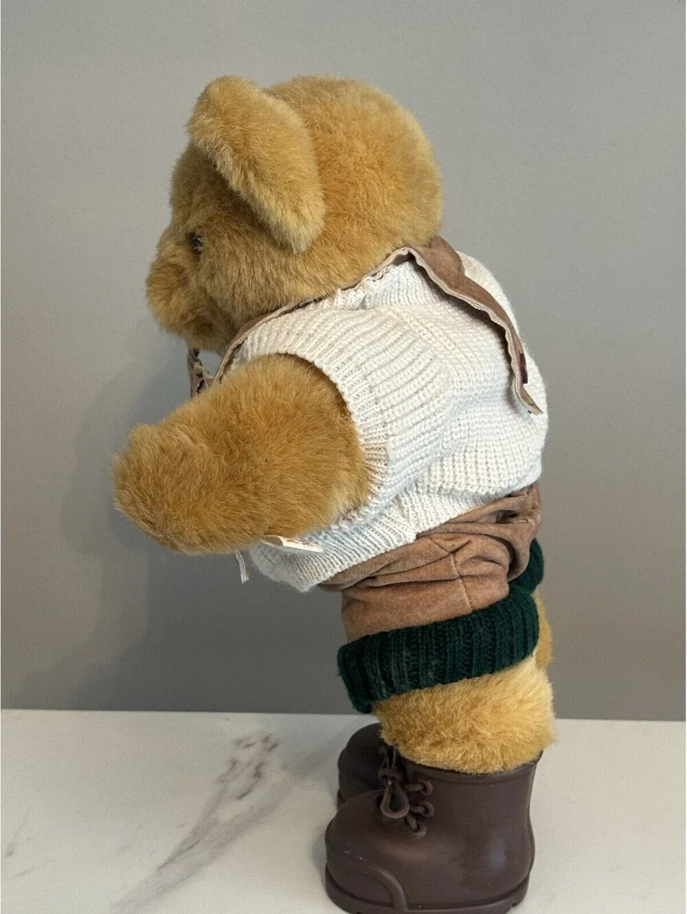 Vintage Mary Meyer 1992 Heritage Teddy Bear Alpine Outfit Sweater & Boots  Plush